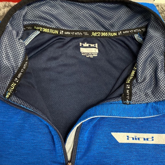 Hind 24/7 run Long sleeve three-quarter performance top blue black 3M large - Picture 9 of 14